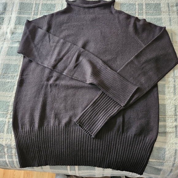 French Connection Soft Rollneck Sweater - Black Size L - Picture 10 of 11